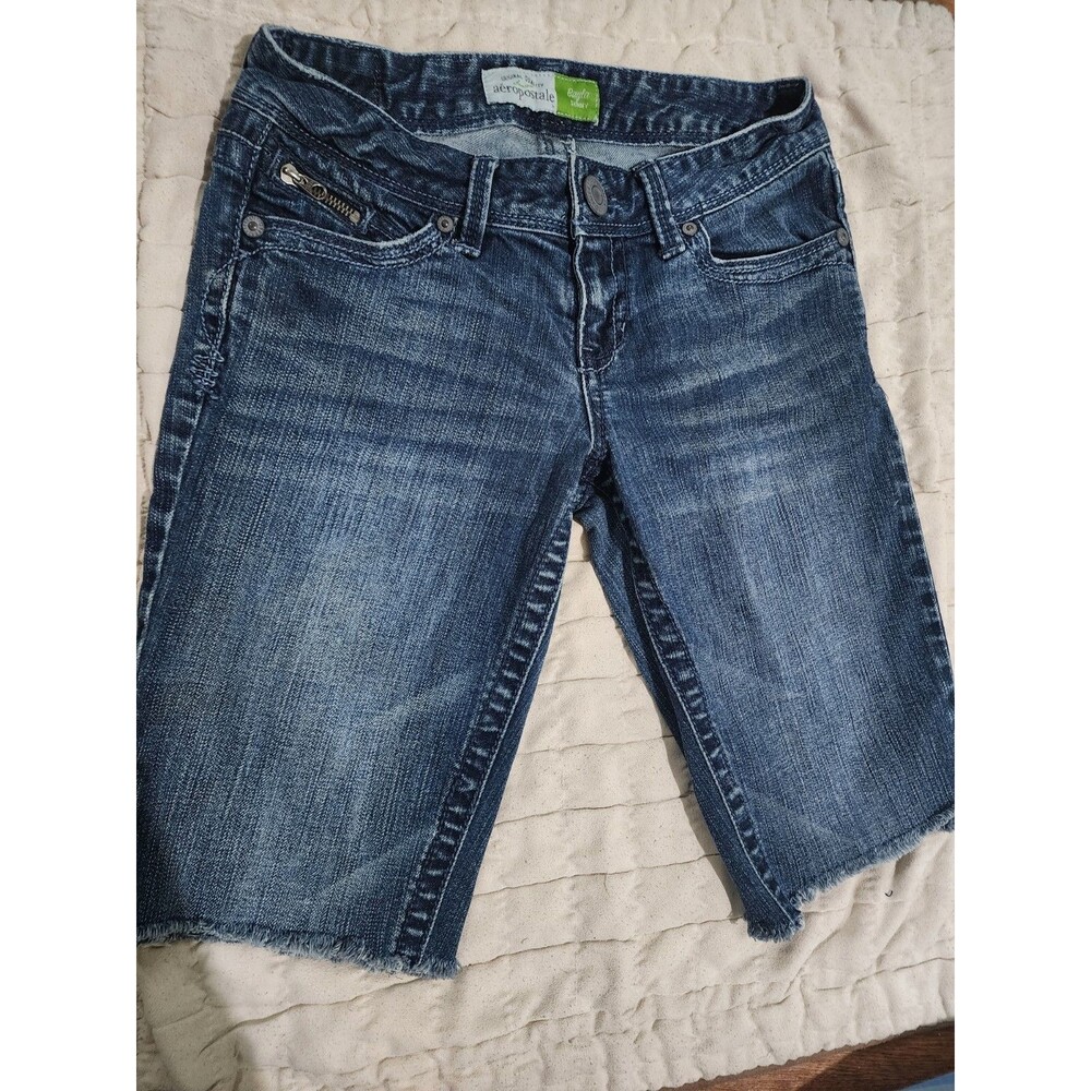 Aeropostale Blue Jean Capris Bayla Skinny Size 1/2 Juniors